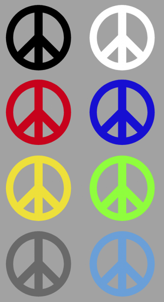 Aufkleber Peace Zeichen
